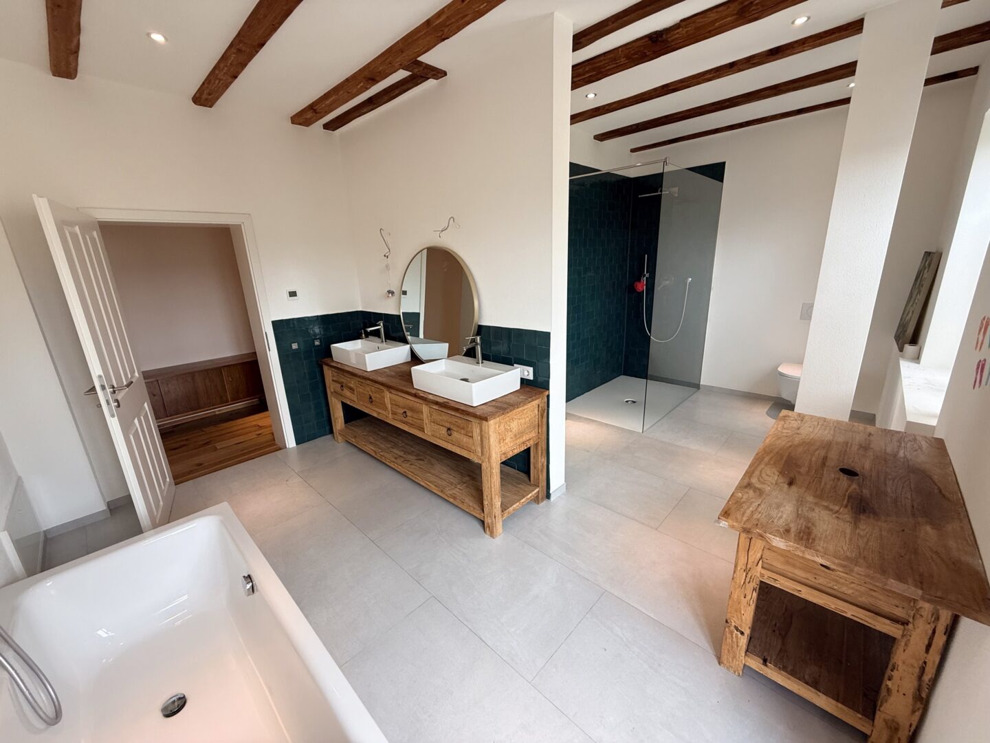Badezimmer mit Fussbodenheizung