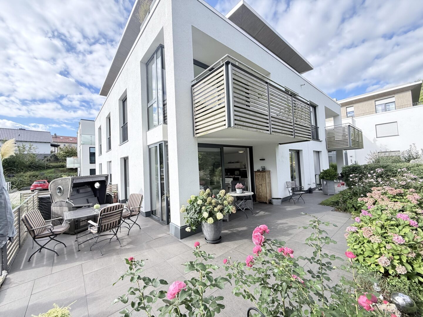Gartenansicht zum Haus