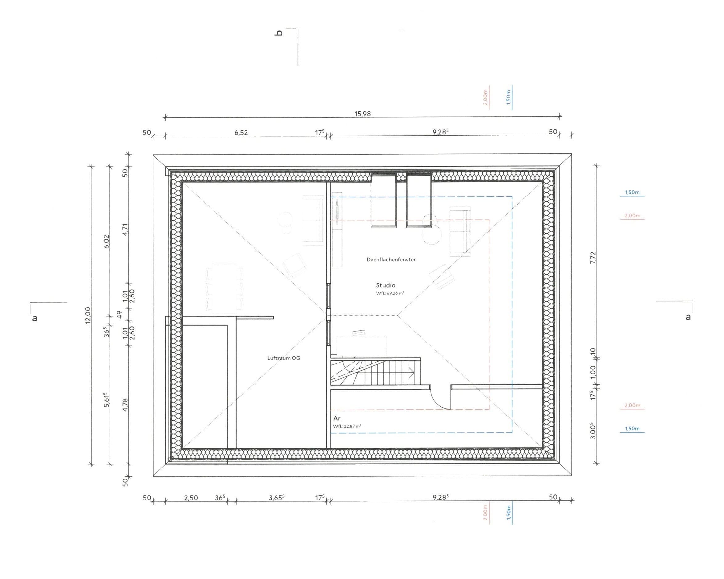 Grundriss Studio/Dachgeschoss