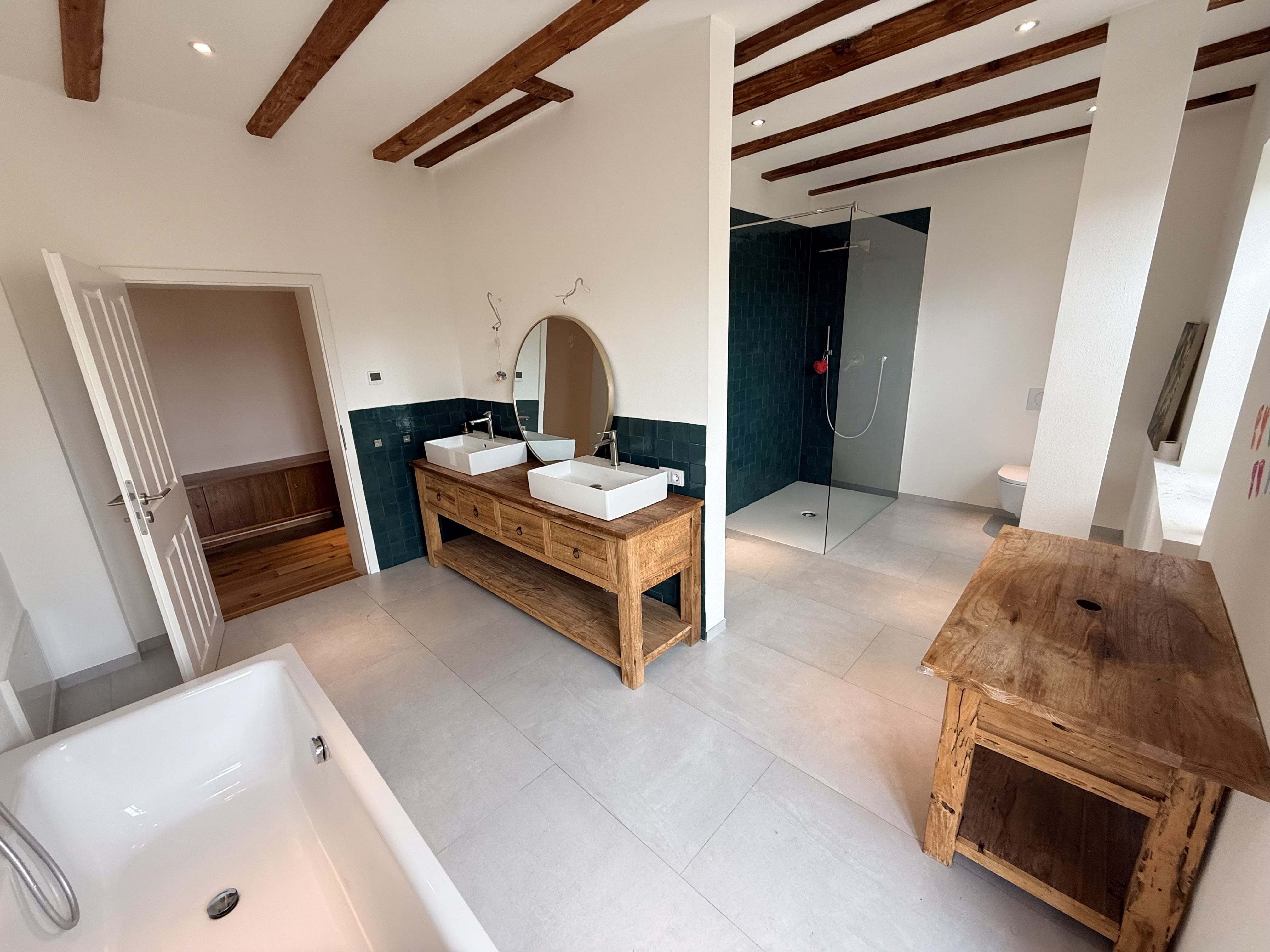 Badezimmer mit Fussbodenheizung
